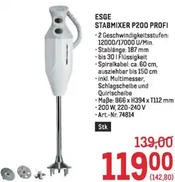 Metro Esge stabmixer P200 profi Angebot