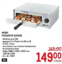 Metro Hendi pizzaofen 220306 Angebot