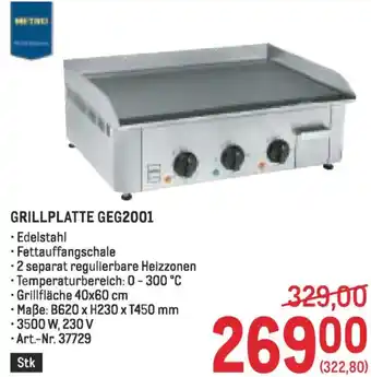 Metro Grillplatte GEG2001 Angebot