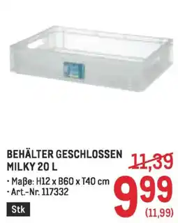 Metro Behälter geschlossen milky Angebot