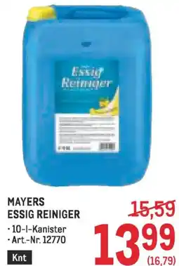 Metro Mayers essig reiniger Angebot