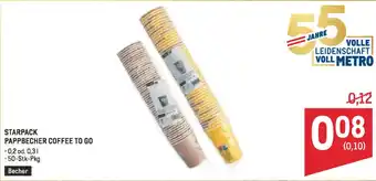 Metro Starpack pappbecher coffee to go Angebot