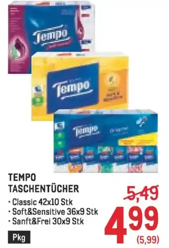 Metro Tempo taschentücher Angebot