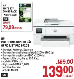 Metro Hp multifunktionsgerät officejet pro 9720e Angebot