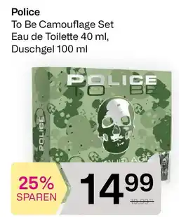 Bipa Police To Be Camouflage Set Eau de Toilette, Duschgel Angebot