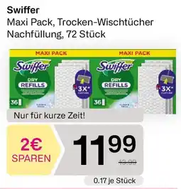 Bipa Swiffer Maxi Pack, Trocken-Wischtücher Nachfüllung Angebot