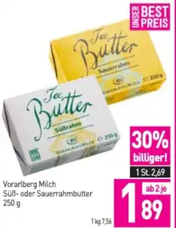 Sutterlüty Vorarlberg Milch Süß- oder Sauerrahmbutter Angebot