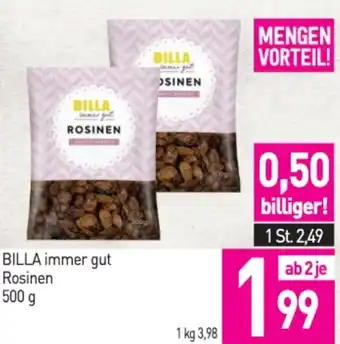 Sutterlüty BILLA immer gut Rosinen Angebot
