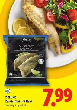 Lidl Deluxe Zanderfilet mit Haut Angebot