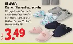 Lidl ESMARA Damen/Herren Hausschuhe Angebot