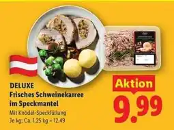Lidl DELUXE Frisches Schweinekarree im Speckmantel Angebot