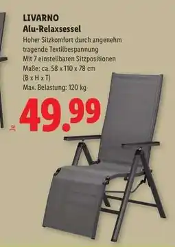 Lidl LIVARNO Alu-Relaxsessel Angebot