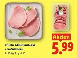 Lidl Frische Minutensteaks vom Schwein Angebot
