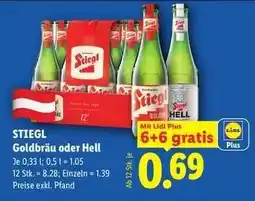 Lidl Stiegl Goldbräu oder Hell Angebot