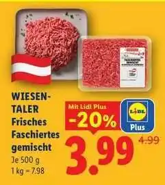 Lidl WIESENTALER Frisches Faschiertes gemischt Angebot