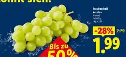 Lidl Trauben hell kernlos Angebot
