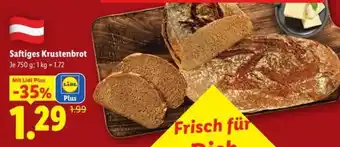 Lidl Saftiges Krustenbrot Angebot