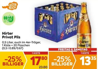 Billa Hirter Privat Pils Angebot