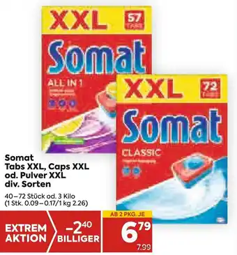Billa Somat Tabs XXL, Caps XXL od. Pulver XXL div. Sorten Angebot