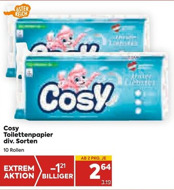 Billa Cosy Toilettenpapier div. Sorten Angebot
