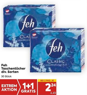 Billa Feh Taschentucher div. Sorten Angebot