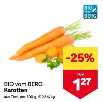 MPreis BIO vom BERG Karotten Angebot