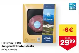 MPreis BIO vom BERG Jungrind Minutensteaks Angebot