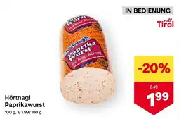 MPreis Hörtnagl Paprikawurst Angebot