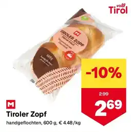 MPreis Tiroler Zopf Angebot