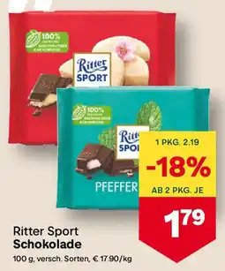 MPreis Ritter Sport Schokolade Angebot