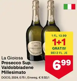 MPreis La Gioiosa Prosecco Sup. Valdobbiadene Millesimato Angebot