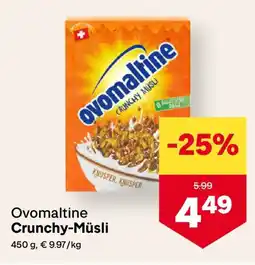 MPreis Ovomaltine Crunchy-Müsli Angebot