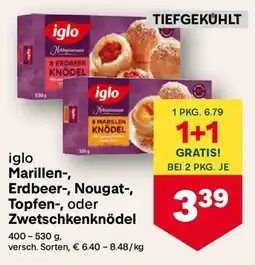MPreis Iglo Marillen-, Erdbeer-, Nougat-, Topfen-, oder Zwetschkenknödel Angebot