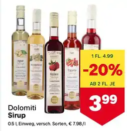MPreis Dolomiti Sirup Angebot