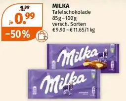 Müller MILKA Tafelschokolade Angebot