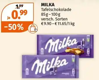 Müller MILKA Tafelschokolade Angebot