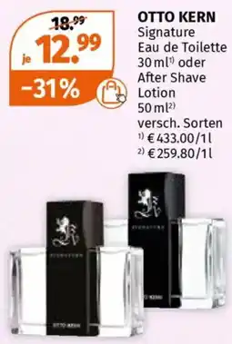 Müller OTTO KERN Signature Eau de Toilette oder After Shave Lotion Angebot