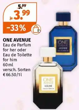 Müller ONE AVENUE Eau de Parfum for her oder Eau de Toilette for him Angebot
