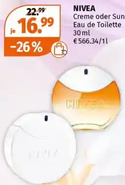 Müller NIVEA Creme oder Sun Eau de Toilette Angebot