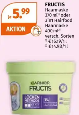 Müller FRUCTIS Haarmaske oder 3in1 Hairfood Haarmaske Angebot