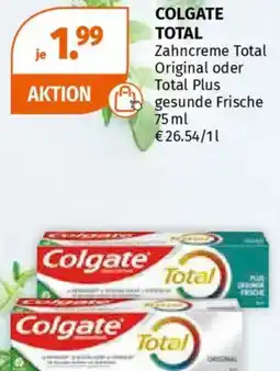 Müller COLGATE TOTAL Zahncreme Total Original oder Total Plus Angebot