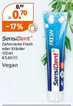 Müller SensiDent Zahncreme Fresh oder Kräuter Angebot