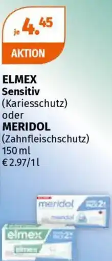 Müller ELMEX Sensitiv (Kariesschutz) oder MERIDOL (Zahnfleischschutz) Angebot