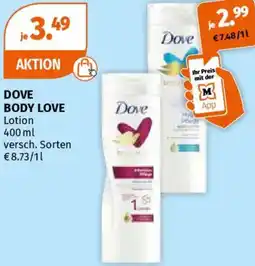 Müller Dove body love Lotion Angebot