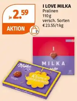 Müller I LOVE MILKA Pralinen Angebot
