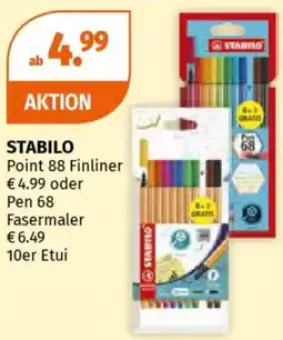 Müller STABILO Point 88 Finliner oder Pen 68 Fasermaler Angebot