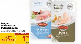 Billa Berger Wellness- od. Putenschinken Angebot