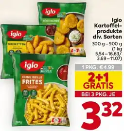 Billa Iglo Kartoffel- produkte Angebot