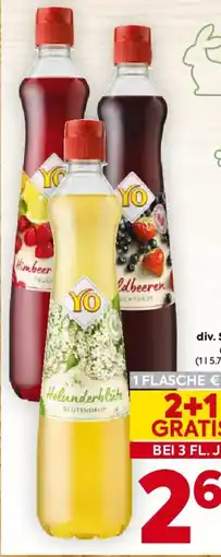 Billa YO Sirup Holunderblüte Angebot