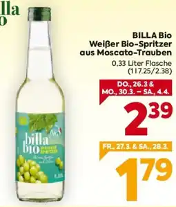 Billa Billa Bio Bio-Weißer-Spritzer aus Moscato-Trauben Angebot